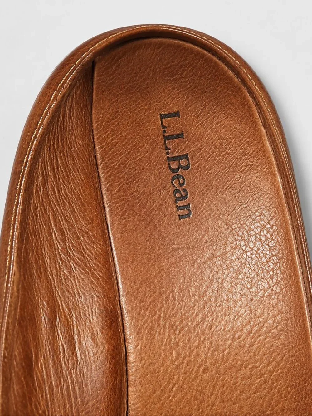 L.L.Bean Boys Brown Leather Moc Toe Shoes Size 5